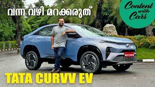 Tata Curvv EV | 585km range | Malayalam Review | Content with Cars