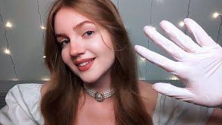 ASMR Oil Face Massage in Gloves. Unintelligible Whispers. 2 Hours