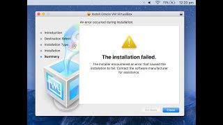 VirtualBox installation failed problem solved on Mac | Elitetips