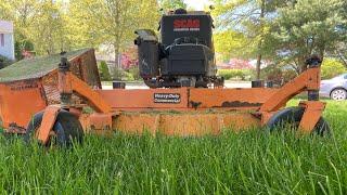 Mowing with the scag (REAL TIME)