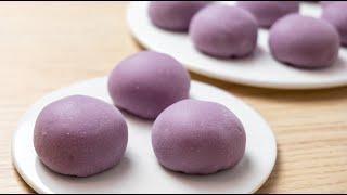 Taro Mochi, very easy to make with a pan