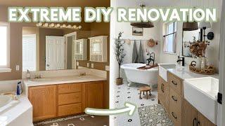 EXTREME DIY Main Bathroom Renovation Vlog | We saved $100k