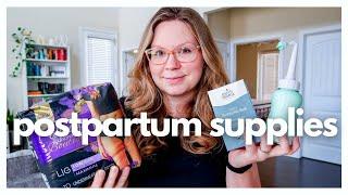 POSTPARTUM ESSENTIALS | prepping for my home birth [DIY padsicles, supplies for recovery, snacks]