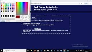 Html5 Input Type color | Input type = "color" | Html5 Input types