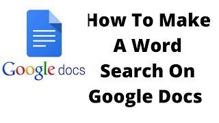 how to make a word search on google docs,How do you search and replace in Google Docs?