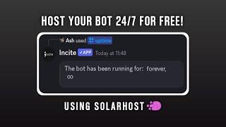 How To Host Your Discord Bot Online For FREE 24/7 | Host Discord Bots For FREE | SolarHosting