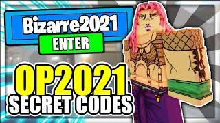 (2021) ALL *NEW* SECRET OP CODES! Your Bizarre Adventure Roblox