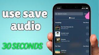 How to use saved audio in Instagram story?