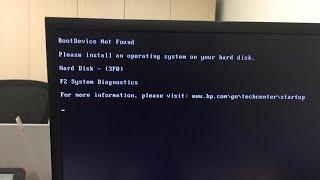 Boot Device Not Found HP - How To Solved - Hp Pavilion X360 Convertable