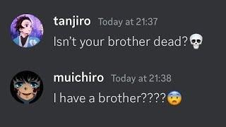 Tanjiro exposes everyone for 3 minutes and 9 seconds | if demon slayer had a discord server