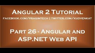 Angular and ASP NET Web API