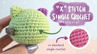 [SIMPLE & EASY!] How to do the X-Stitch/Cross Stitch Single Crochet (Yarn Under Single Crochet)