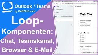 Loop-Komponenten zur Kollaboration in Teams, im Browser und in Outlook nutzen - carinko.com