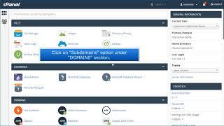 How to create a subdomain in cPanel