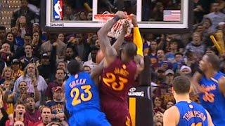 LeBron James HUGE And 1 Dunk In 4th Quarter!  12.25.16