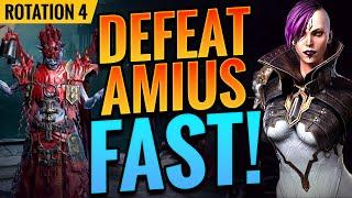 SAVE TIME AND DESTROY AMIUS QUICKLY IN ROTATION 4! | Raid: Shadow Legends