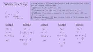 (Abstract Algebra 1) Definition of a Group