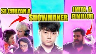  ELMILLOR, SKAIN y JAVIER se CRUZAN con SHOWMAKER  GINYIN Imita a ¿EGOMILLOR? Clips LoL España