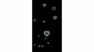 White Heart Particles black screen overlay template video for download #template #editing