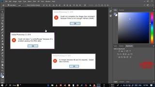 How to Fix Photoshop CC 2018 Not Enough Memory (Ram) Error | Cannot Save Photoshop File || rtubel