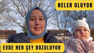 EVDE HER ŞEY BOZULUYOR ŞANSIZLIK //ALMANYA DA GÜNLÜK VLOG // ALIŞVERİŞ