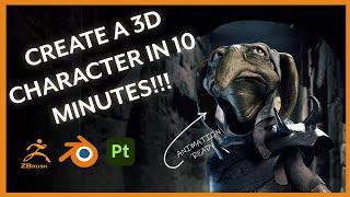 How To Make A 3D Character in 10 Minutes