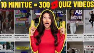 Create 300 Viral MCQ Quiz  Shorts Videos in 10 Mins Using Canva & Chat GPT