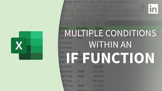 Excel Tutorial - Multiple conditions within an IF function