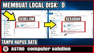 Cara Mudah Membuat Local Disk D Windows 10