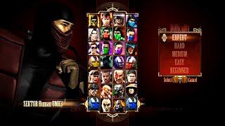 Mortal Kombat 9 - HUMAN SEKTOR UMK3 MOD - NEW Expert Arcade Ladder Gameplay