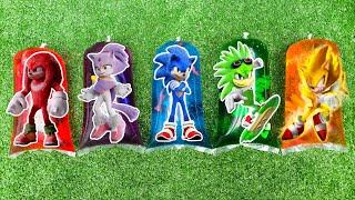 Sonic The Hedgehog Trapped In Colorful Liquid/Sonic/Knuckles/Super Sonic/Tails/DrEgg Man/Avengers