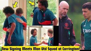 JOSHUA ZIRKZEE ARRIVES! Manchester United's New Star Meets the Squad at Carrington️!