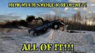 FORD 7.3 POWERSTROKE COLD START N SNOWING 4X4IN!!!