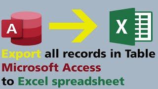 Export data from access to excel