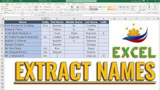 Excel How to Split Names Using a Formula