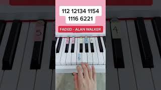 How to play Faded - Alan Walker in 10s #easypianotutorial pianobeginner #fadedpiano #summypiano