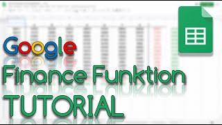 Google Finance Funktion - Google Sheets Tutorial