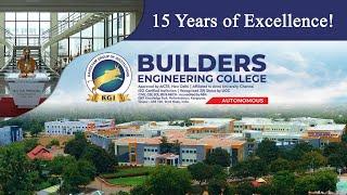 Builders Engineering College with 15 years of Excellence, Stands as No.1 College in Tirupur District