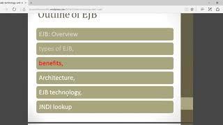 EJB Overview, Architecture,Types of EJB and EJB Benefits