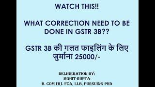 All About GSTR 3B: Errors, Corrections and Penalties