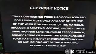 Universal copyright notice warning screen new version