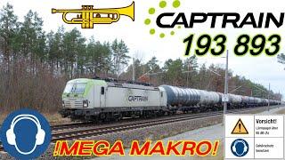 Mega Makro des Todes! Captrain Vectron 193 893 gibt ein Makrokonzert was 4km weit zu hören ist!