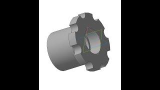моделирование переходника по чертежу методом вращения