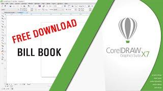 CORELDRAW X3 - X7 || HOW TO MAKE A BILL BOOK EASY PROCESS || FREE DOWNLOAD ||