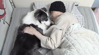 Dog Hugs the Cancer-Fighting Owner