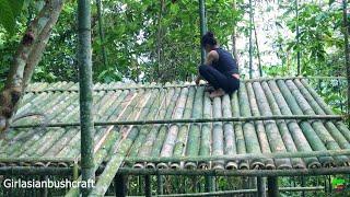 the entire video for nearly a year living in the forest, building a bamboo house, living freely