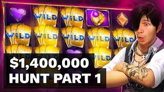 $1400000 BONUS HUNT OPENING - Part 1  172 Slot Bonuses - Hotel Yeti Way, Street Magic & Tiki Tumble