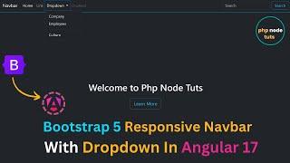 Add Bootstrap 5 Responsive Navbar with Dropdown in Angular 17 |Bootstrap Navbar in Angular 17