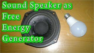 Sound Speaker as New Free Energy Generator