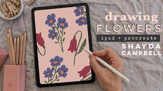 How to Draw Flowers in Procreate | iPad Illustration Tutorial